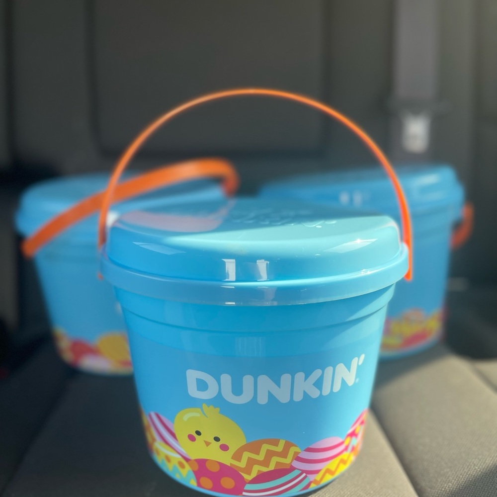 Dunkin' Easter Themed Blue Bucket